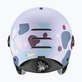 Casco da sci per bambini UVEX Rocket Visor Jr cool lavender abstract matt/mirrorsilver/lasergold 4