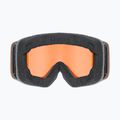 Maschera da sci junior UVEX Pwdr LG Jr black matt/orange/clear 3