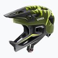Casco da bici per bambini UVEX React Fullface Jr dark olive matt