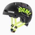 Casco per bambini UVEX Kid 4 Style bam black/lime matt