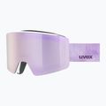 Maschera da sci UVEX Ignite FM S3 white matt/mirror rose