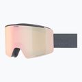 Maschera da sci UVEX Ignite FM S3 black matt/mirror rose
