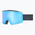Maschera da sci UVEX Ignite FM S3 black matt/mirror blue