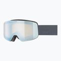 Maschera da sci per bambini UVEX Pwdr FM Jr S2 black matt/mirror sapphire