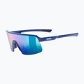 Occhiali da sole per bambini UVEX Dyrt Jr blue matt/mirror green