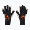 Guanti da portiere Uhlsport Speed Contact Supergrip+ nero/bianco/arancio neon