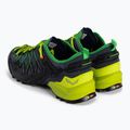 Scarpa da avvicinamento Salewa Wildfire Edge da uomo, blu ombra/giallo fluo 3