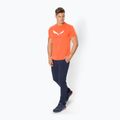 Maglietta da trekking Salewa Solidlogo Dry rosso/arancio melange da uomo 2