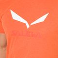 Maglietta da trekking Salewa Solidlogo Dry rosso/arancio melange da uomo 4