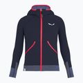 Felpa trekking da bambino Salewa Puez Hybrid PL FZ Hoody navy blazer melange