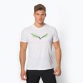 Maglietta da trekking Salewa Lines Graphic Dry optical bianca da uomo