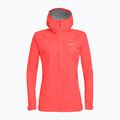 Giacca da pioggia Salewa da donna Puez Aqua 3 PTX fluo coral