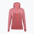 Felpa da trekking Salewa donna Puez Hybrid PL FZ Hoody malva-mood melange/corallo fluo 3