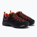 Salewa Wildfire Leather scarpe da trekking da uomo nero/arancio fluo 5