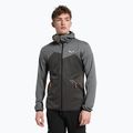 Felpa trekking uomo Salewa Puez Melange PL FZ Hoody nero melange