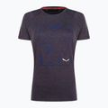 Maglia da trekking Salewa Pure Box Dry donna blazer navy melange/elettrico