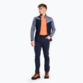 Felpa trekking da uomo Salewa Puez Hybrid PL FZ navy blazer melange/arancio fluo 2