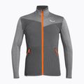 Felpa trekking Salewa da uomo Puez Hybrid PL FZ onyx melange/arancio fluo 4