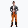 Felpa trekking Salewa da uomo Puez Hybrid PL FZ onyx melange/arancio fluo 2