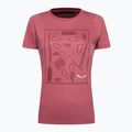 Maglia da trekking Salewa Pure Box Dry da donna malva-modello melange/sirena