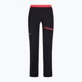 Pantaloni softshell Salewa da donna Sella DST Lights black out/fluo coral