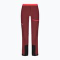 Pantaloni softshell Salewa da donna Sella DST Lights syrah/nero out/corallo fluo 4