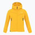 Felpa trekking da bambino Salewa Agner Melange PL FZ Hoody oro melange