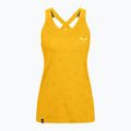 Maglietta da arrampicata Salewa donna Lavaredo Hemp Graphic Tank oro 5