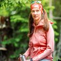 Felpa trekking Salewa donna Puez Hybrid PL FZ Hoody rosa lantana melange 3