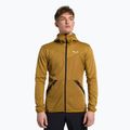 Felpa trekking uomo Salewa Puez Melange PL FZ Hoody marrone dorato melange