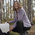 Salewa donna Fanes Flannel 5PL camicia zephyr/navy blazer 5