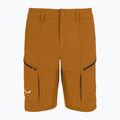 Pantaloncini da trekking da uomo Salewa Puez DST Cargo marrone dorato