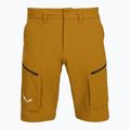Pantaloncini da trekking da uomo Salewa Puez DST Cargo marrone dorato