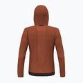 Felpa trekking uomo Salewa Pedroc PL con cappuccio bombay brown 2