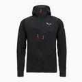 Felpa da trekking uomo Salewa Agner PL Hooded black out