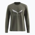 Maglia a maniche lunghe da uomo Salewa Solidlogo Dry faded green