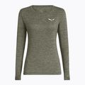 Maglia a manica lunga da donna Salewa Puez Melange Dry faded green melange