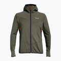Felpa da trekking da uomo Salewa Agner Hybrid PL/DST FZ Hoody faded green melange/0910