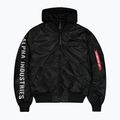 Uomo Alpha Industries MA-1 D-Tec Sleeve Embroidery Bomber nero/riflettente 7