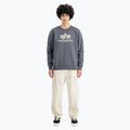 Felpa Alpha Industries Basic grigio-nera da uomo 2