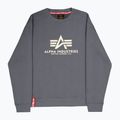 Felpa Alpha Industries Basic grigio-nera da uomo 5