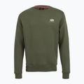 Felpa Alpha Industries Basic Small Logo da uomo, oliva scuro 5