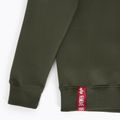 Felpa Alpha Industries Basic Small Logo da uomo, oliva scuro 7