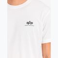 Alpha Industries Basic Small Logo T-shirt bianca da uomo 5