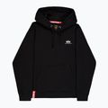 Alpha Industries Uomo Felpa con cappuccio Basic Small Logo nero 7