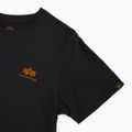 Alpha Industries Basic Small Logo T-shirt uomo nero/arancio neon 7