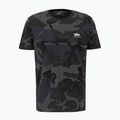 Maglietta Alpha Industries Basic Small Logo Camo Nero Uomo 4
