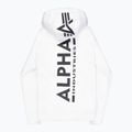 Felpa Alpha Industries uomo Back Print Zip bianco 9