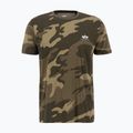 Maglietta Alpha Industries Basic Small Logo Camo oliva da uomo 4