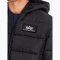 Alpha Industries Uomo Giacca con cappuccio in finto piumino nero 5